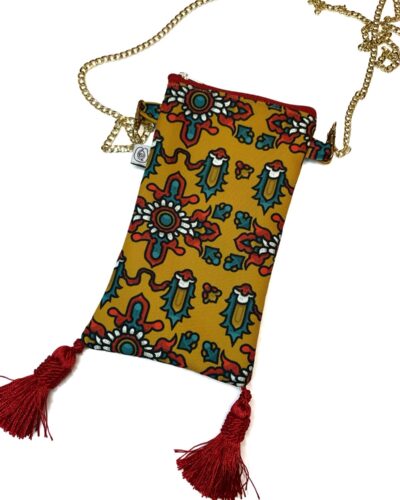 Τσαντάκι Κινητού Χειροποίητο ' Yellow boho'