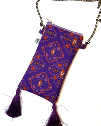 Τσαντάκι Κινητού Χειροποίητο 'Purple Boho'