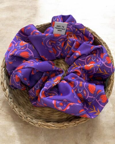 Σούρα Μαλλιών Χειροποίητη 'Purple Boho'
