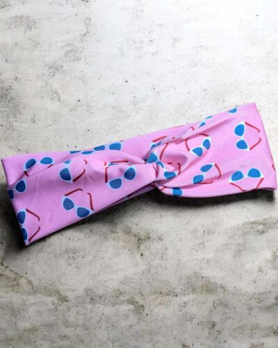 Κορδέλα Μαλλιών Χειροποίητη 'Pink Glasses'