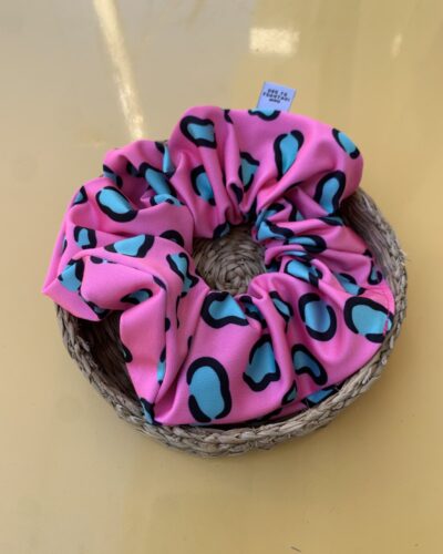 Σούρα Μαλλιών Χειροποίητη 'Pink Animal Print'